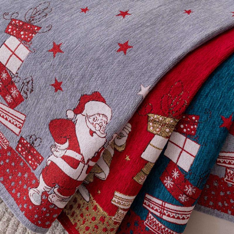 Universal Chenille Christmas Sofa Mat Cover Christmas Tree Deer Pattern Sofa Covers Anti-Slip Fully Covered Sofa Covers Fabric