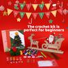 Fenrry Crochet Kit for Beginners Christmas Wreath Adults Knitting Kit with Step-by-Step Video Tutorials Crochet Yarn