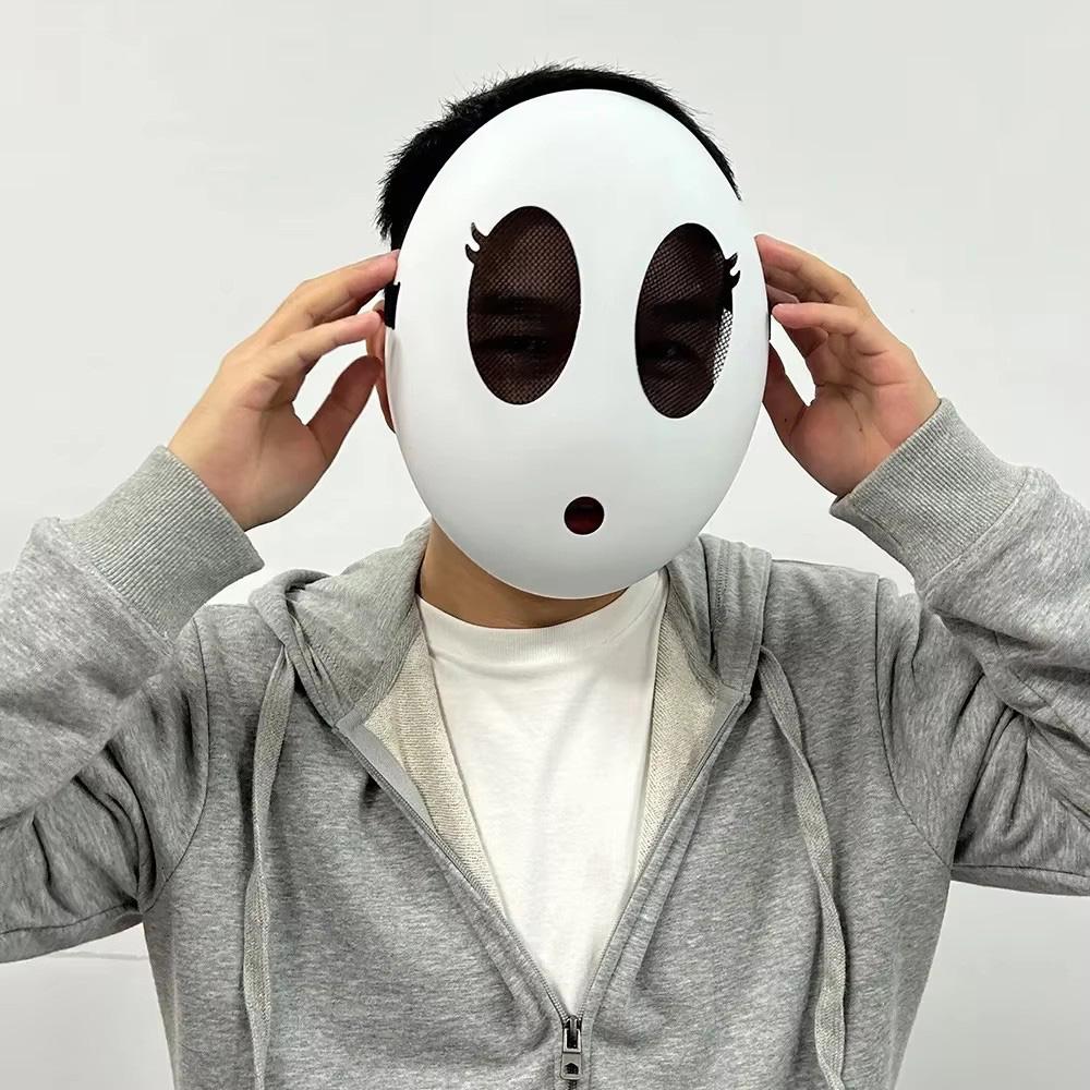 Game Bros Maska Shy Guy Cosplay Zabawna Unisex Adlut Plastikowe Maski Halloween Karnawał Kostium Rekwizyty Maskarada Kreskówkowy Chara