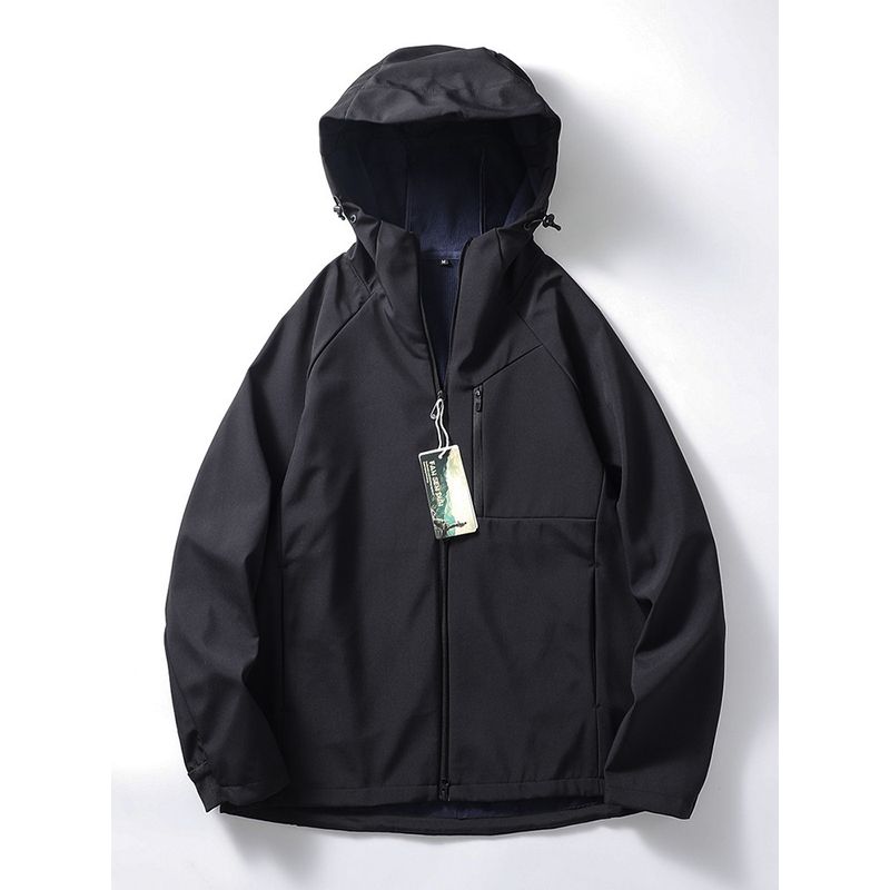 Ветрозащитные водонепроницаемые комбинезоны с флисовой подкладкой Куртка Soft Shell Black L