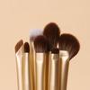 7Pcs Natural Eye Makeup Brushes Set Detail Eyeshadow Brush Makeup Brush Green Ultra Soft Eyeshadow Eyeliner Makeup Tool
