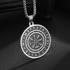 Retro Domineering Ouroboros Wrapped Around The Tree of Life Pendant Necklace Men's Personalized Punk Cool Casual Jewelry Gift