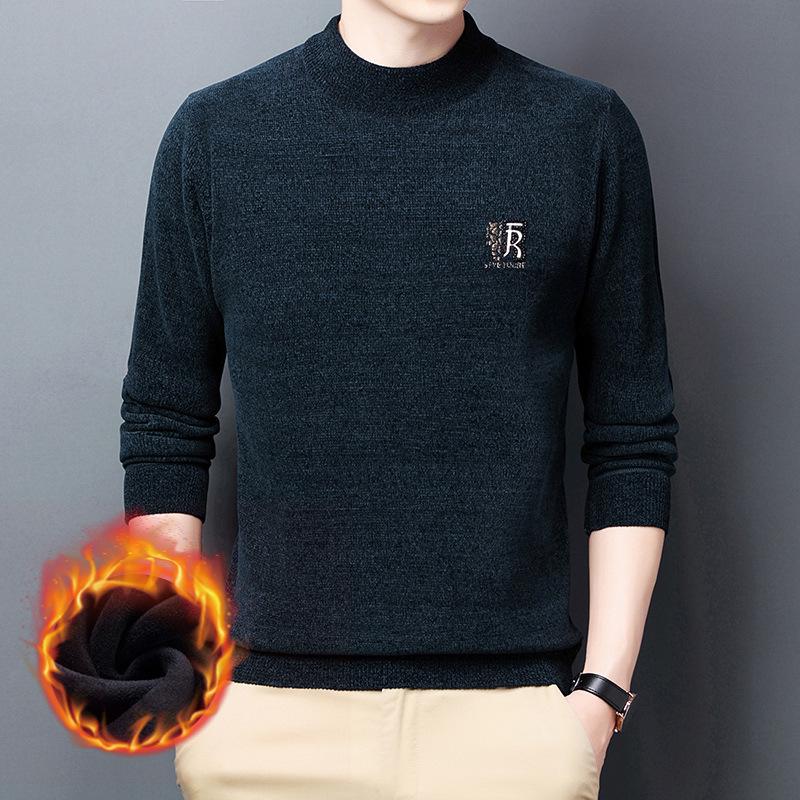2025 Men's Autumn/Winter Thick Warm High-Collar Knit Sweater