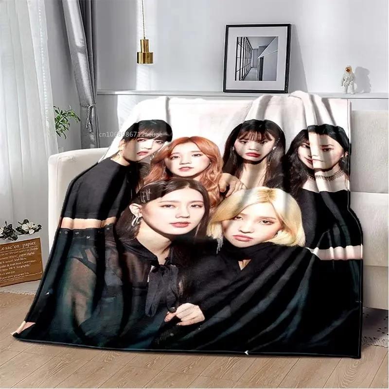 Ineve Tomboy Korean Music Girl Group (G) I-DLE Flannel Throw Blanket Ultra Soft Thin Blanket Living Room Bedroom Sofa Covers