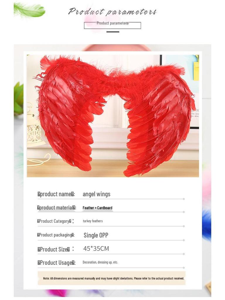 Performance Photography Natural Soft Angel Wings Feather Costume Prop for Halloween