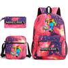 Minecraft Schooltas Game Merchandise Student Grote Capaciteit Print Drie Delige Schooltas Mannen En Vrouwen