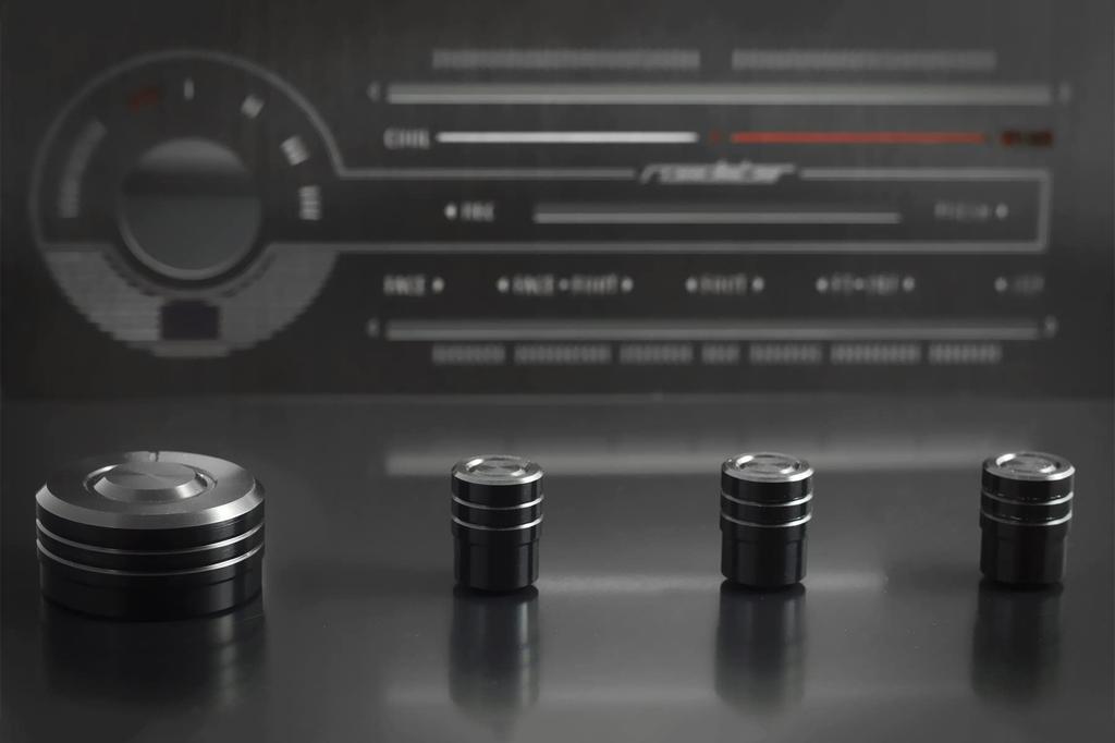 JAS PERFORMANCE JP-2125 Klimaanlagen-Einstellknopf Roadster NA6C NA8C Klimatisiertes Auto Schwarz Aluminium Hairline