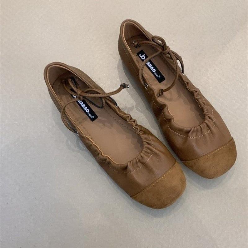 Fashion Retro Shallow Mouth Flat Single Shoes Women's 2025 New Soft Sole Mary Jane Shoes