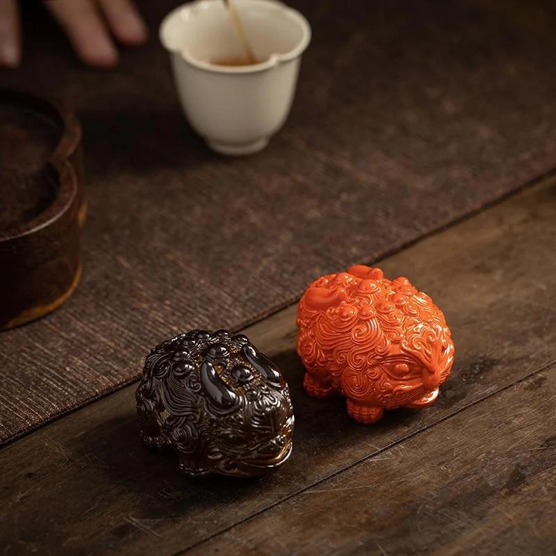 Color-Changing Resin Tea Pet - Mini Zhaocai Pixiu Lion Figurine Cute Kung Fu Tea Set Accessories Unique Tea Table DecorationGift