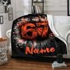 Custom Name basketball Theme Printed Blanket - Perfect for Couch, Bed, Travel & Outdoor Use | Machine Washable, Cozy & Durable.
