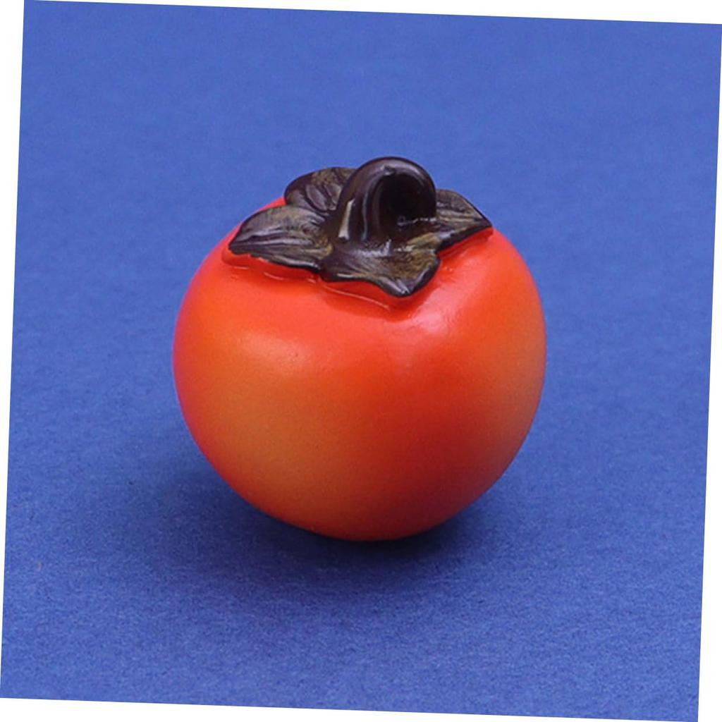 KALLORY Miniature Persimmons, Set of 6, Food Samples, Fruit Models, Fake Food, Dollhouse Parts, Crafts, DIY, Photography Accessories, Figurines,