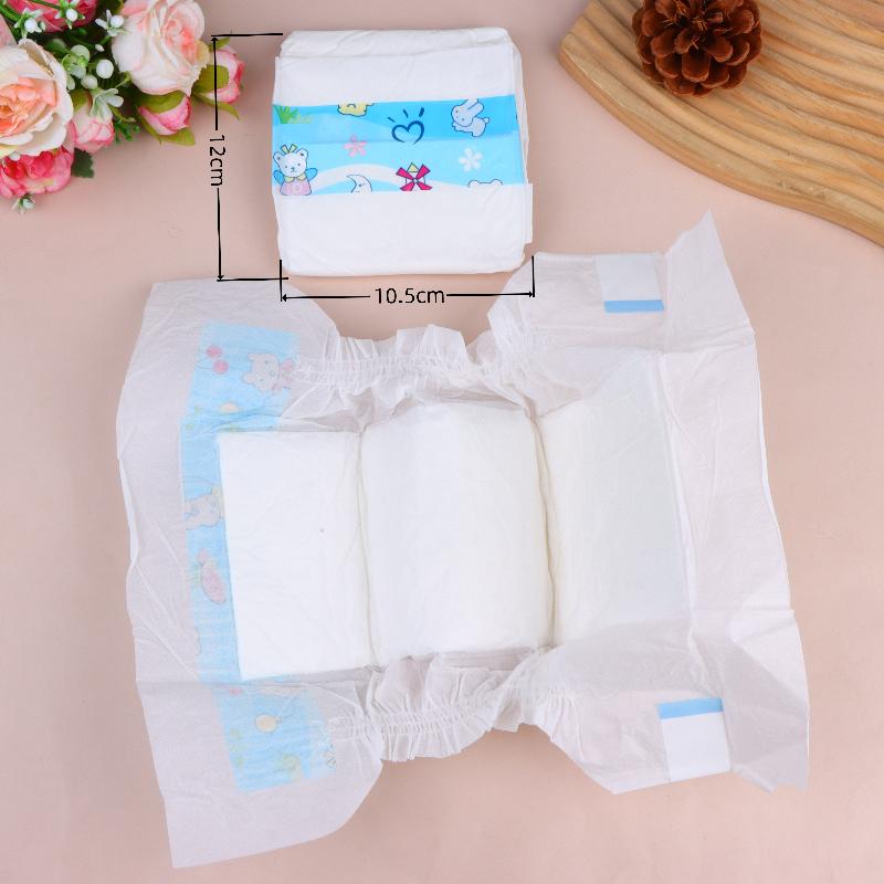 

10/20Pcs Dollhouse Baby Mini Diapers Play House Diapers Dolls Decor Pretend Baby Accessories Miniature Diapers