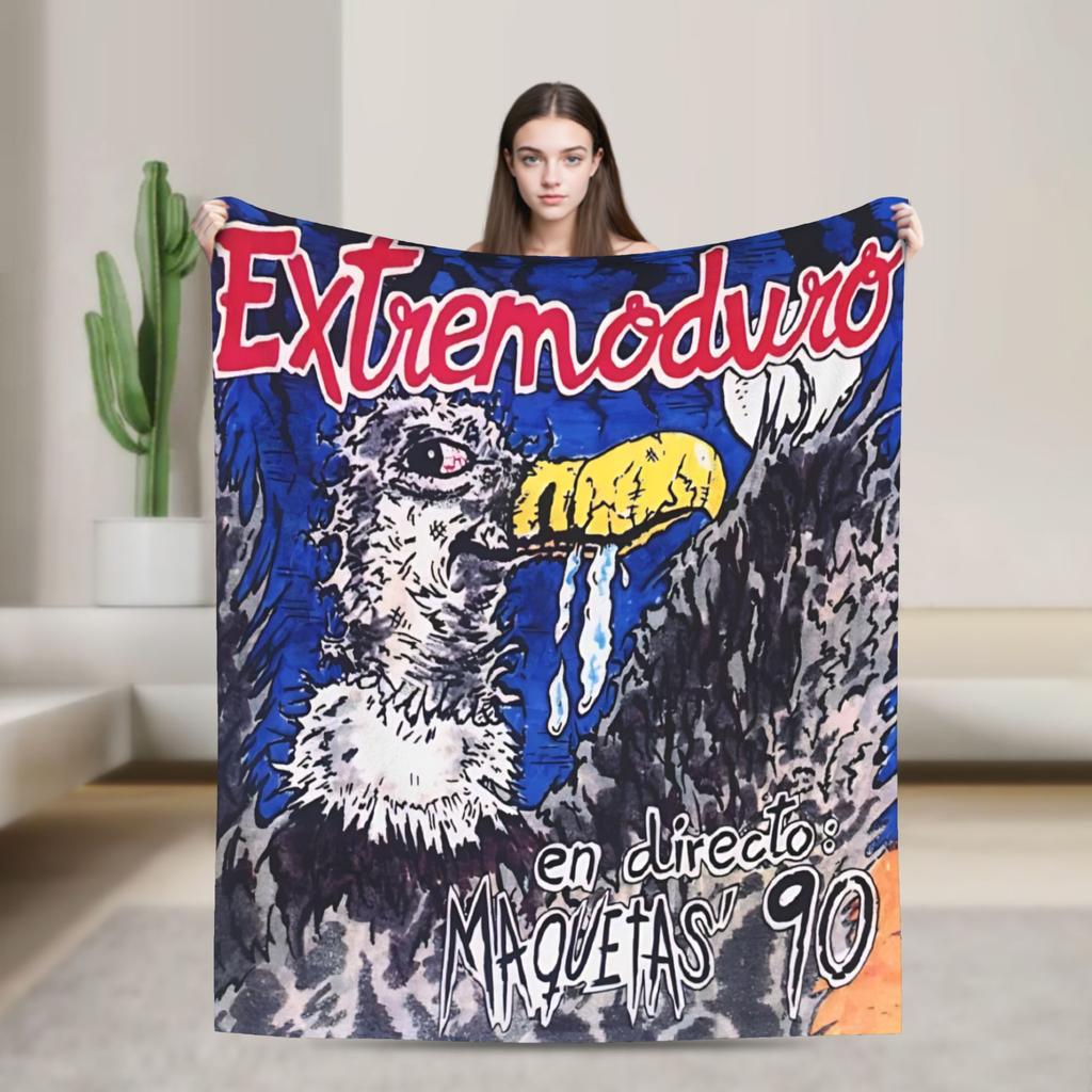 Extremoduro Spanish Hard Rock Band Blanket Robe Iniesta Soft Plush Throw Blanket For Outdoor Picnic Flannel Bedspread Bed Cover