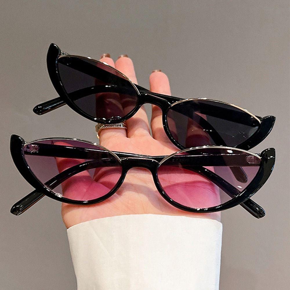 Korean Style Sunglasses Eyewear Y2K Shades Blocking Sunglasses Women Eyeglass Cat Eye Sunglasses