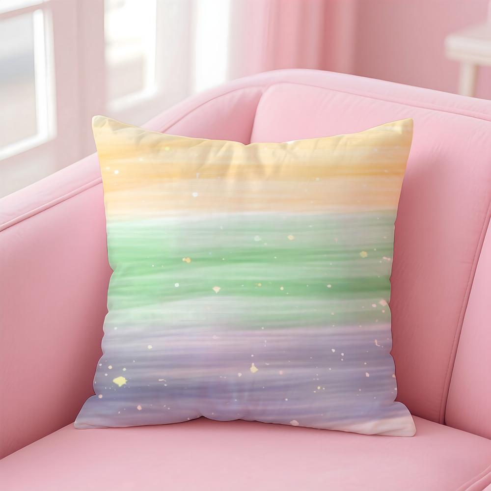 Pure color blending Cushion Cover Comfortable Reversible Pillow Cover Ideal for Car Sofa Bedroom Beyond