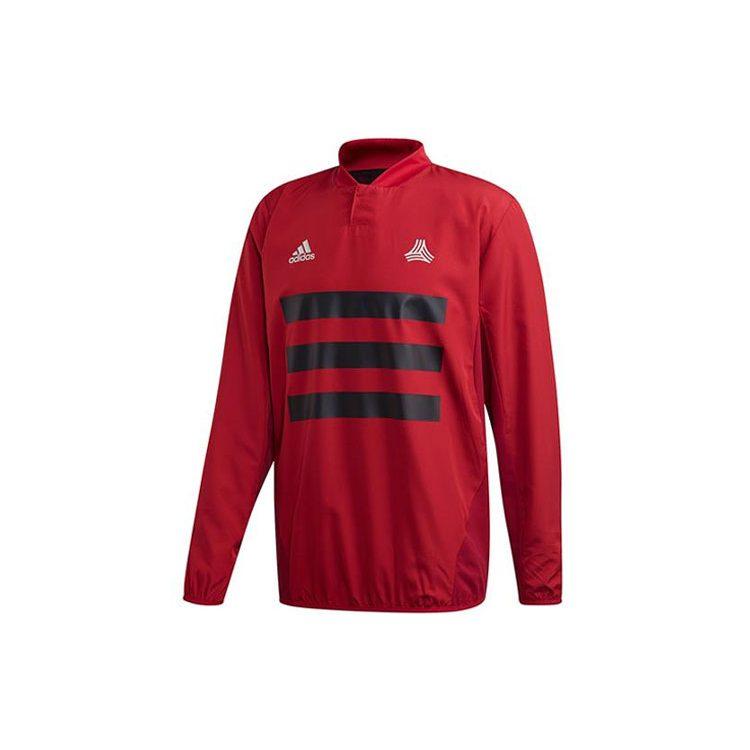 Adidas T Shirts Men's Red Stand Collar Moderate Straight Fit DZ9594