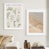 Boho Dried Plants Flowers Herbs Beach Waves Landscape Poster Canvas Painting Wall Art Print Pictures for Living Room Home Decor