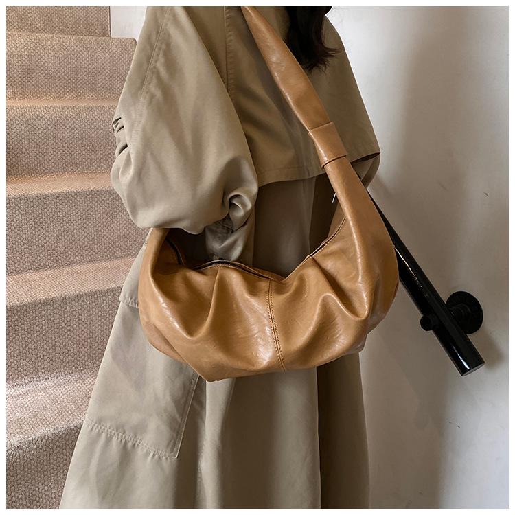 

Retro Pleated Dumpling Crossbody Bag 2025 - Single Shoulder Style 43*10*28 cm хакі