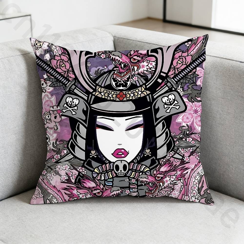 TTokidokiS Pillow Case Antidustmite Pillowcase Invisible Zipper Silky Short Plush Sofa Cushion Cover