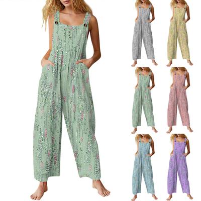 Bayan Casual Tulum Tulumlar Ayarlanabilir Askılar Kolsuz Yaz Cepli Sevimli Rahat Tulum