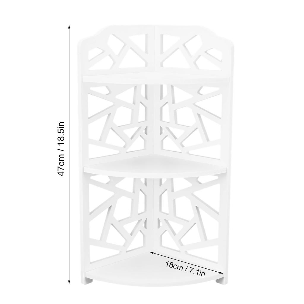 Scaffale Angolare Piccolo a 3 Piani per Bagno Camera da Letto, Supporto per Piante, Pannello in Schiuma di PVC, Montaggio Semplice, Scaffale Angolare Salvaspazio Camera da Letto   18