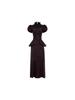 Autumn 2026 Women's Puff Sleeve Polka Dot Slim Fit Long Dress with Detachable Hem