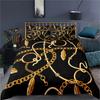 Deluxe Gold Duvet Set Three-Piece Set, Bedding Quilt Set