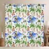 Tropical Coconut Tree Curtain Hawaii Landscape Printed Blackout Curtains Kitchen Living Room Bedroom Windows Drapes 2 Panel Set