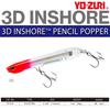 YO-ZURI Saltwater Lure 3D Inshore Pencil Popper Floating 135mm Color Red Head