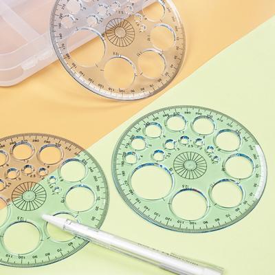 Circle Maker Wyczyść skalę Rysunek Plastikowy przezroczysty kątomierz 360 stopni Przybory szkolne