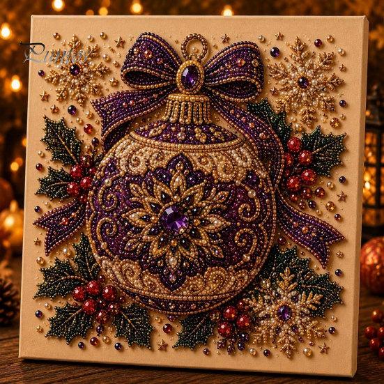 Interactive Family Crafts Christmas Faux Pearl Art Kit, Tree Wreath Painting DIY Sets Sparkling Diamond Craft Kit for Adults, Holiday Wall Decor Gift