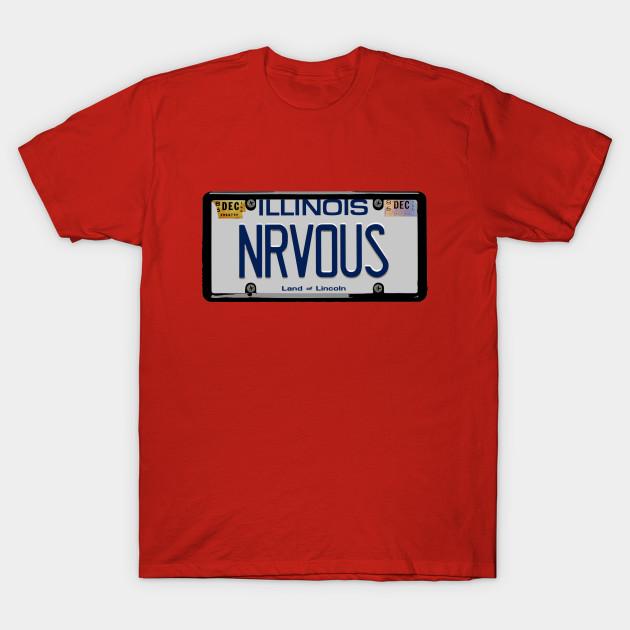 

Men Black Print T-shirt Nrvous No-Cut Transfer Paper Print Cotton Tshirt 3XL червоний