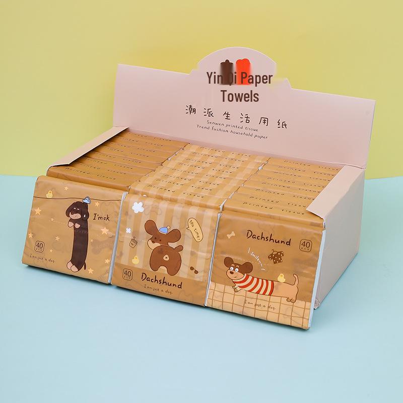Stylish Portable Pocket Tissue Pack - 40 Sheets of Printed Facial Tissue
