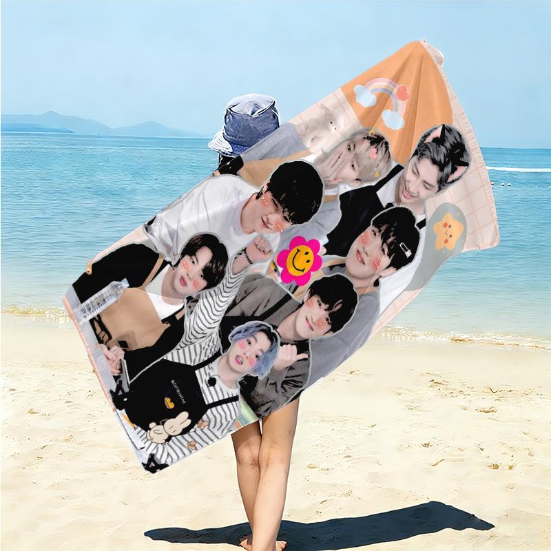 Bts Youthful Energy Towel Large Quick-Drying Microfiber soft S-Square Pants-s Beach Towel for Travel Fitness Bathing Camping. 0730s122