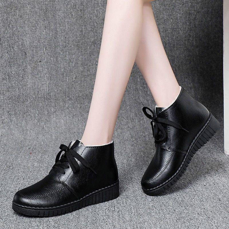 Women Snow Boots Winter Warm Ankle Plush Boots for Women Round Head Boots Female Fashion Mother Shoes for Women