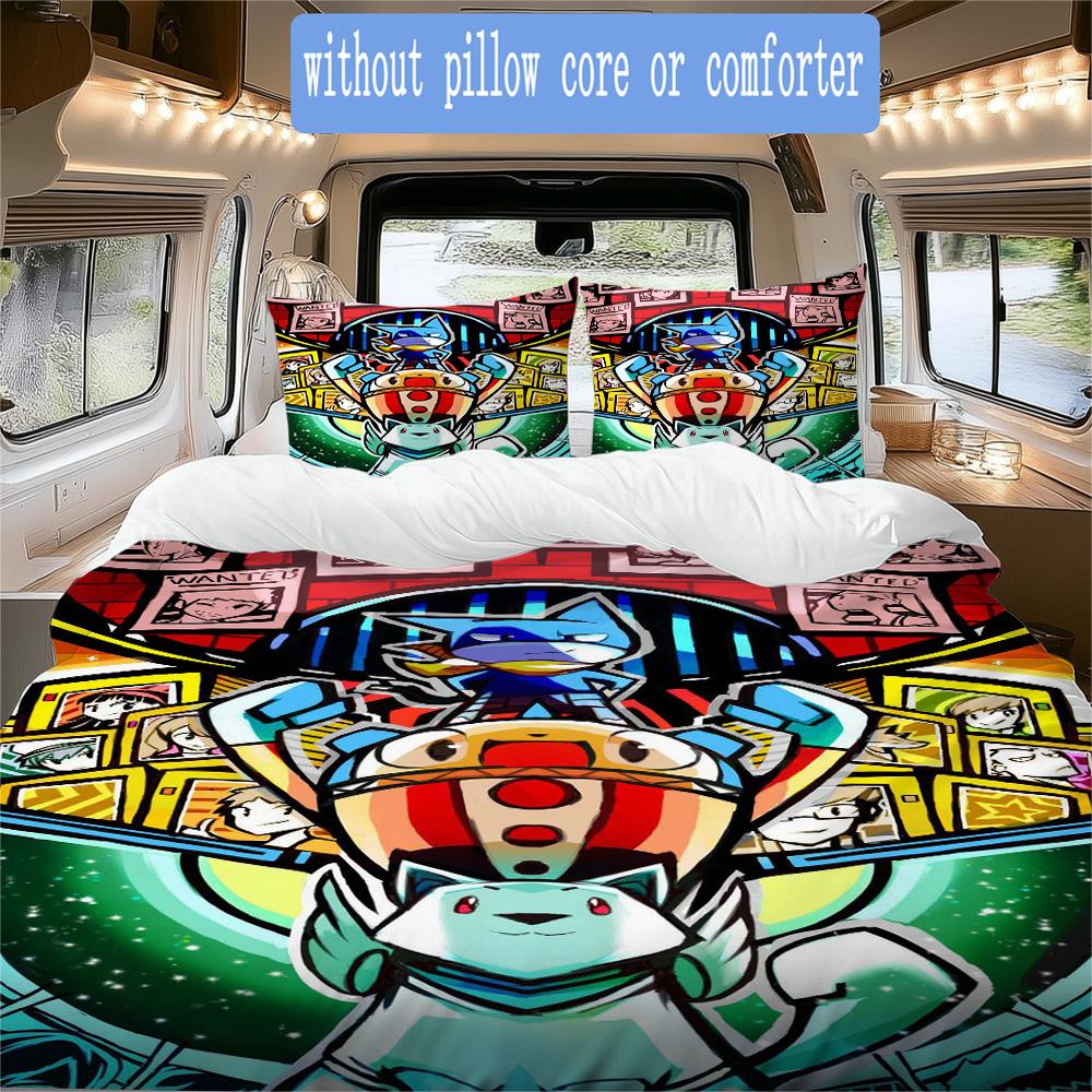 Super Cat Bounty Pattern Bedding,Quilt Set Quilt Cover Pillowcase Home Birthday Gift (1*duvet cover+2*pillowcase,without core)ZSJT0917147