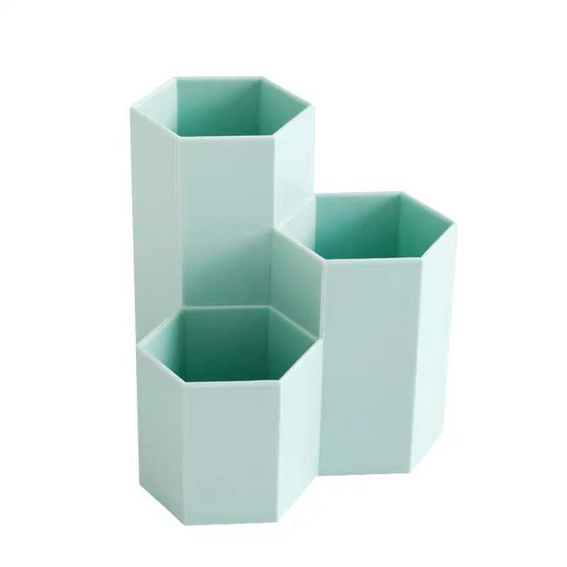 1pc Pen Container Storage Box Children Desk Storage Pen Holder 4 Compartments Desktop Shelf Brush Pen Organizer Holder Pen Gift