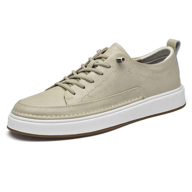 Luxury Genuine Leather Men Shoes Fashion Outdoor Casual Shoes Classic Vulcanized Shoes Non Slip Platform Footwear Zapatos Hombre
