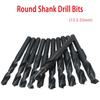 Durable Black Round Shank Drill Bit Ideal For Steel And Wood Drilling