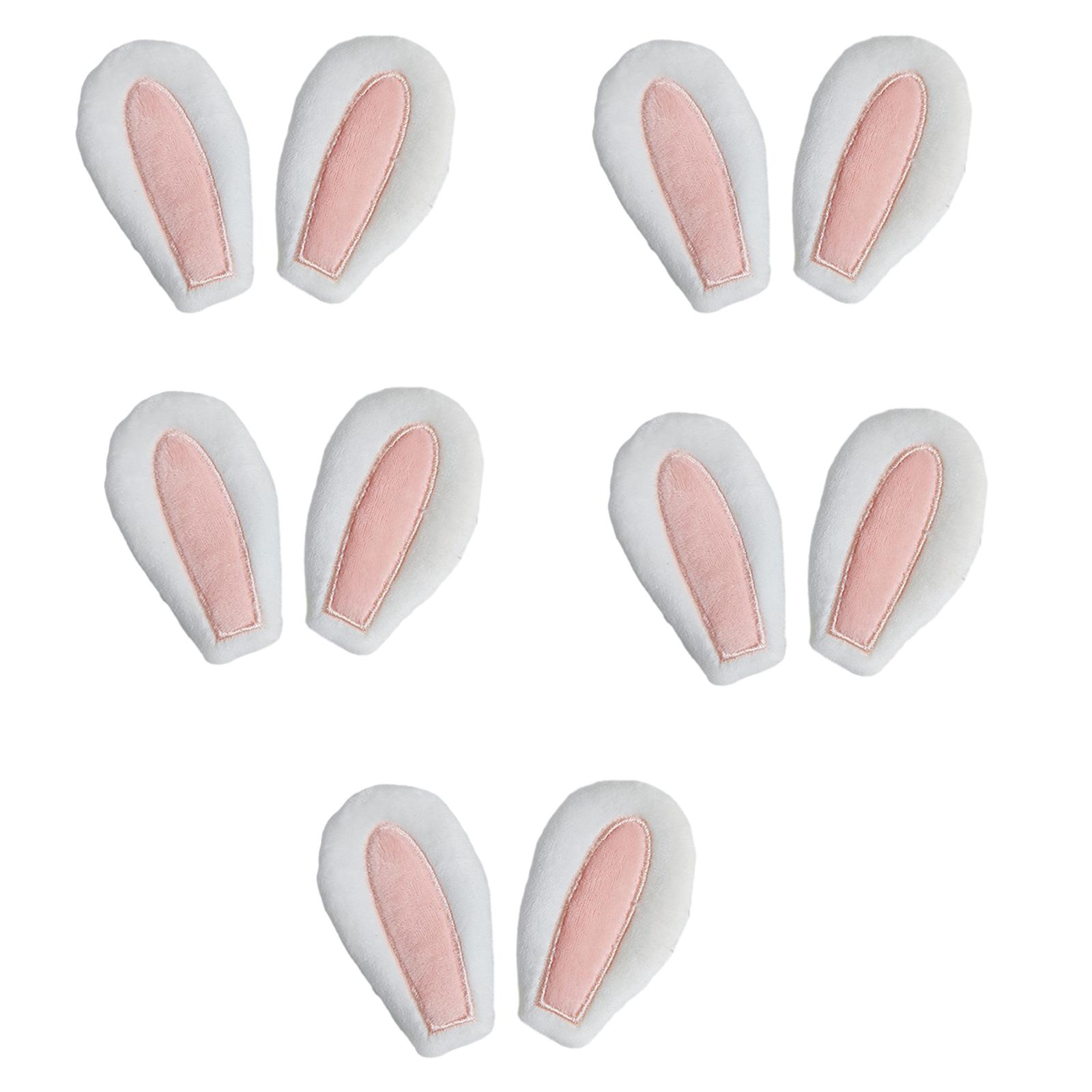 

10pcs Rabbit/Cat Ear Shape Padded Appliques Patches DIY Craft Clothes Sewing Material Woman DIY Hair Clip Accessories F