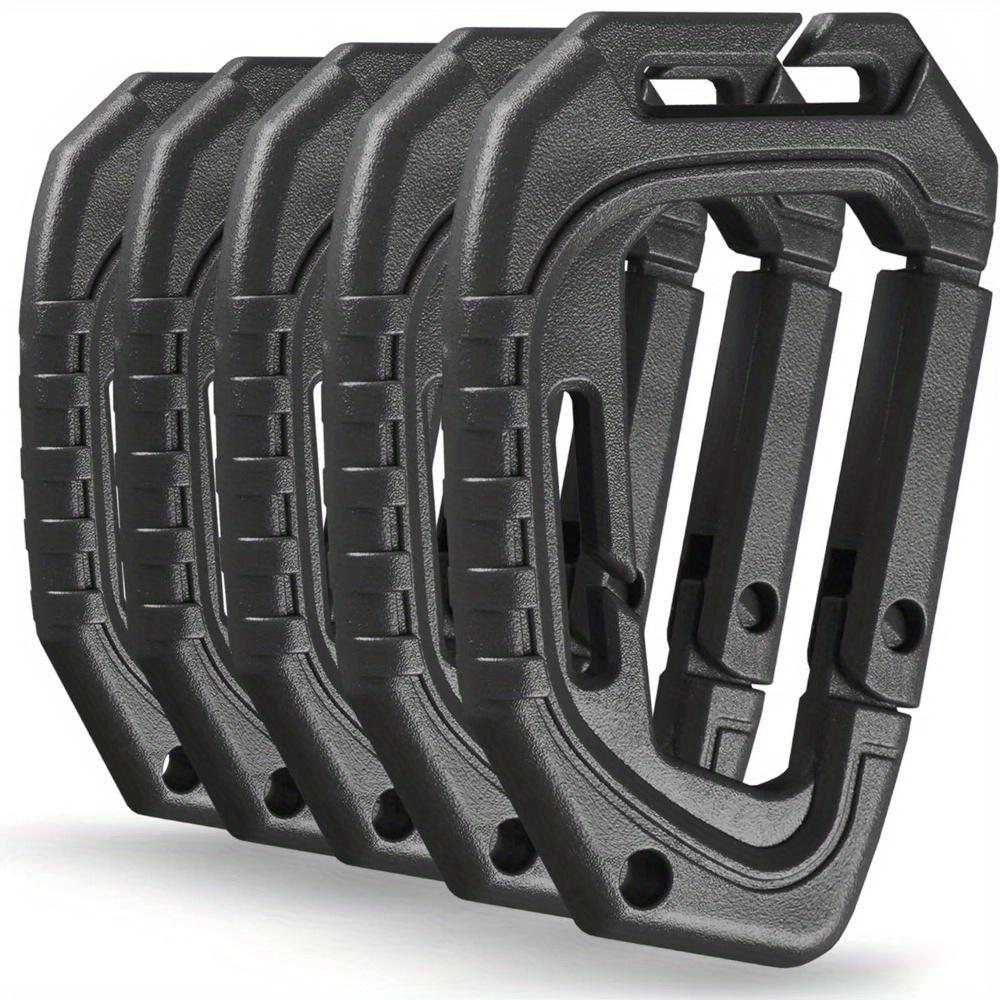 5Pcs Big D-type Plastic Steel Tactical Molle Quick Hook Hanging Buckle Clip Outdoor Camping Backpack Bag EDC Tool Accessories
