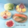 300/400/500Pcs Durable Wall-mounted Disposable Food Cover Extractable Elastic Fresh Bag Transparent PE Plastic Wrap