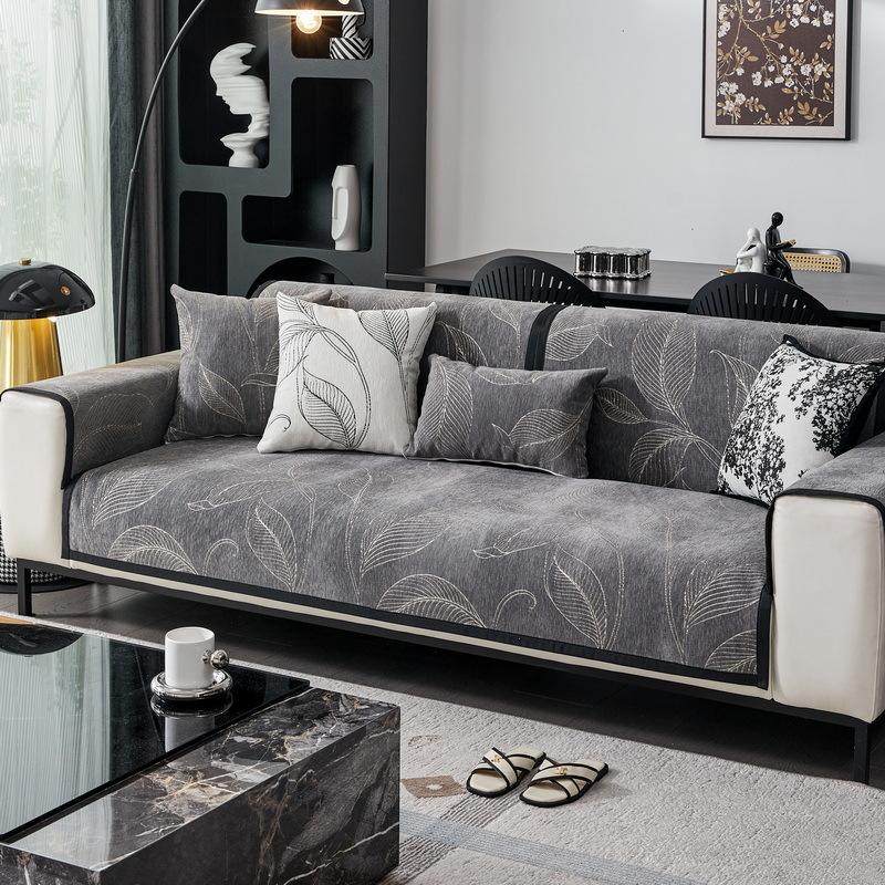 

Sofa Cushion Universal In All Seasons New Non-Slip Leather Sofa Cover Modern Simple Light Luxury Straight Row Seat Cushion 70*70cm