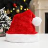 Customizable Plush Christmas Hat for Adults - Available In Red, Green, Pink, Blue, Black, Grey, and Purple with Logo Embroidery Options