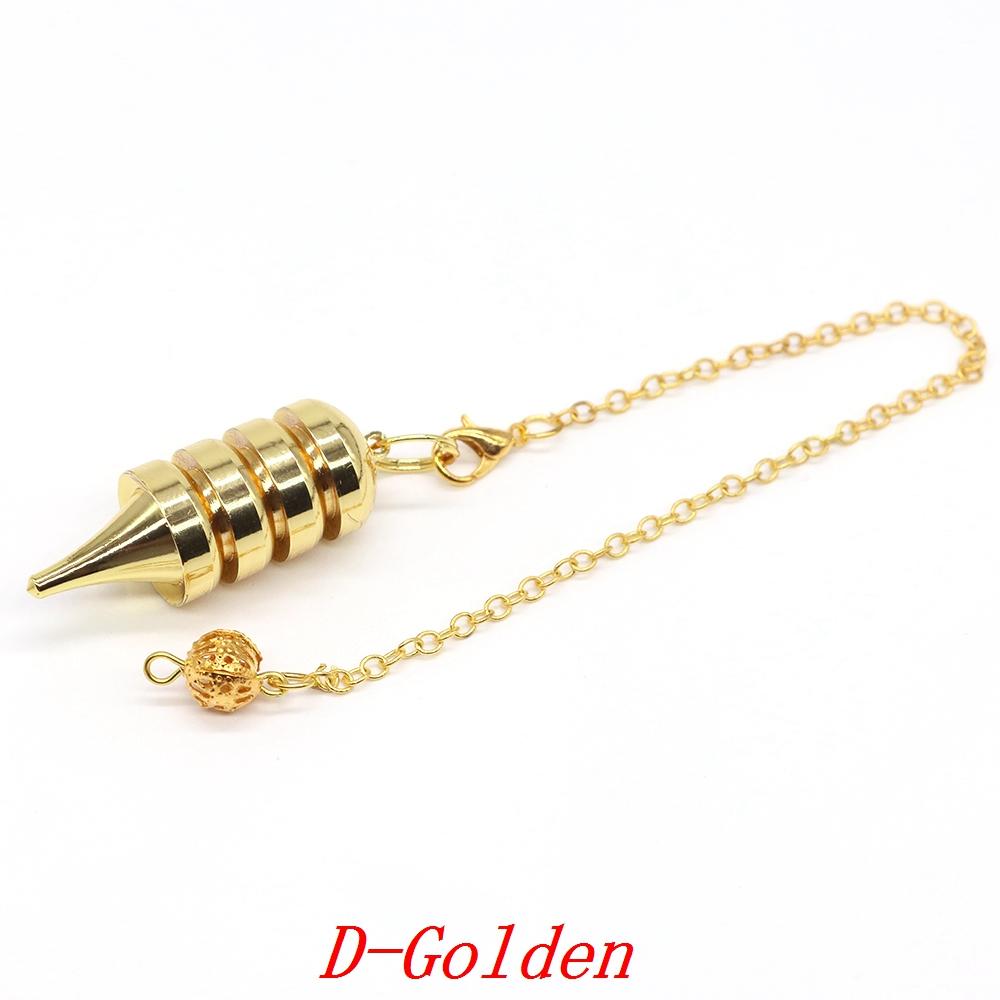 Metal Pendulum For Dowsing Divination Pendulos Spiral Cone Gold Color Copper Radiesthesia Pendulums Healing Pendule