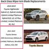 Heckwischerarm für Toyota Sienna 2021-2025 für Toyota Highlander 2014-2019 Exakt für Hybrid LE Limited SE XLE XSE Ausstattungsvarianten Ersatz Heck