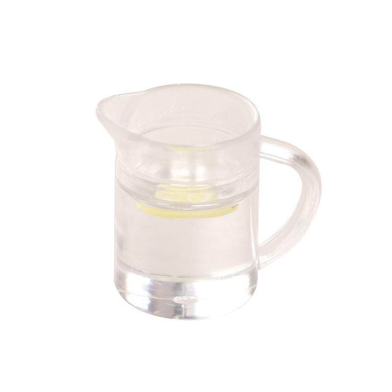 1Set 1:12 Dollhouse Miniature Kettle Lemon Water Cup Beverage Tea Set Kids Pretend Play Toy Doll House Accessories