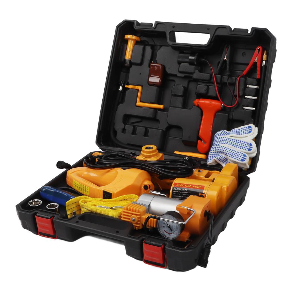 Electric Car Jack Kit 12V Portable Scissor Lift Jack Car Repair Tool with Electric Impact Wrench Tir