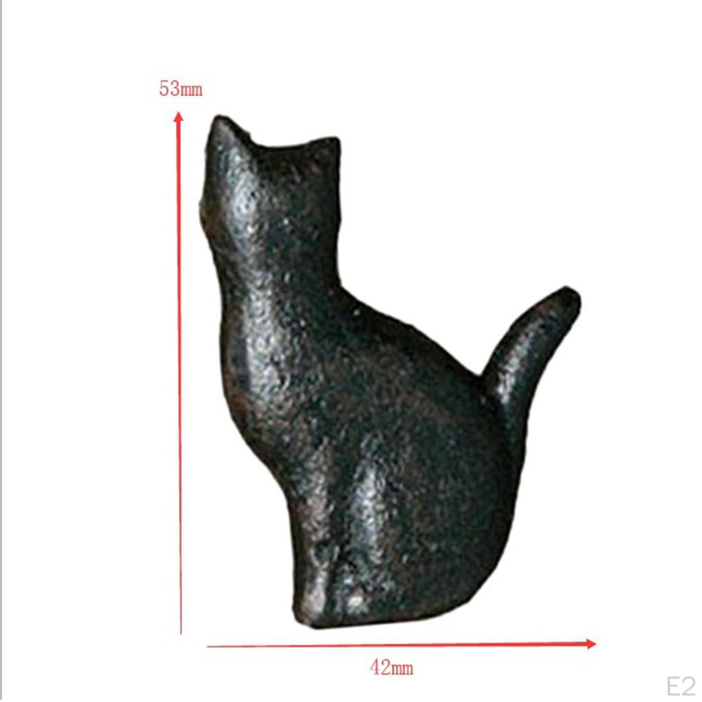 Cast Iron Cabinet Furniture Knobs and Pulls Cupboard Door Handle,Kittens Creative Decor,