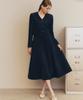 Zerostreet [Set] V-Neck Tweed Jacket & Skirt / Navy